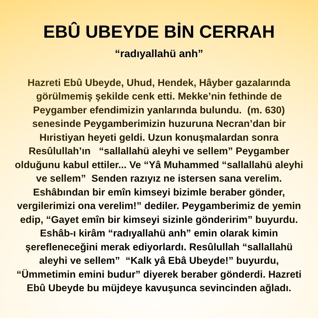 Ebû Ubeyde bin Cerrah (5)